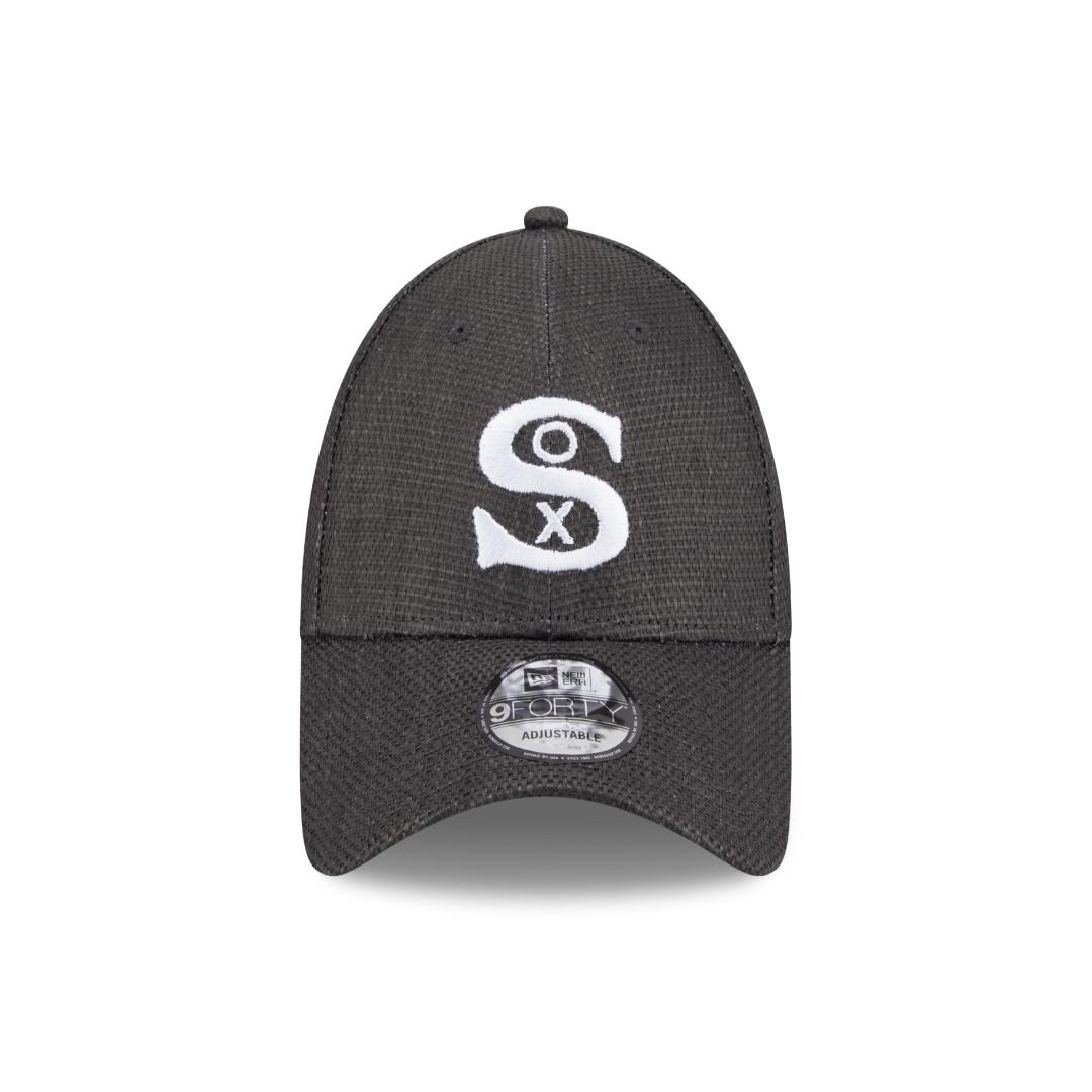 Chicago White Sox Raffia Black 9FORTY Adjustable Cap