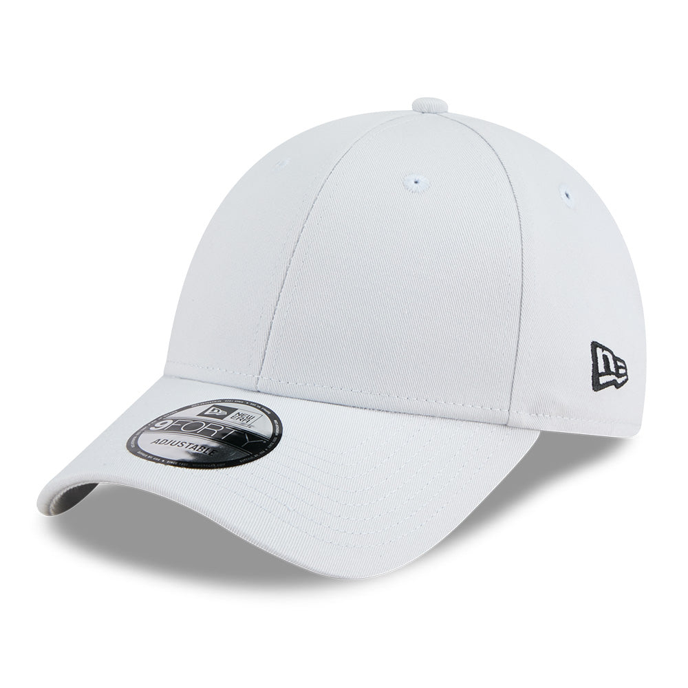 new era wordmark basic ss26 silver snow 9forty adjustable cap side