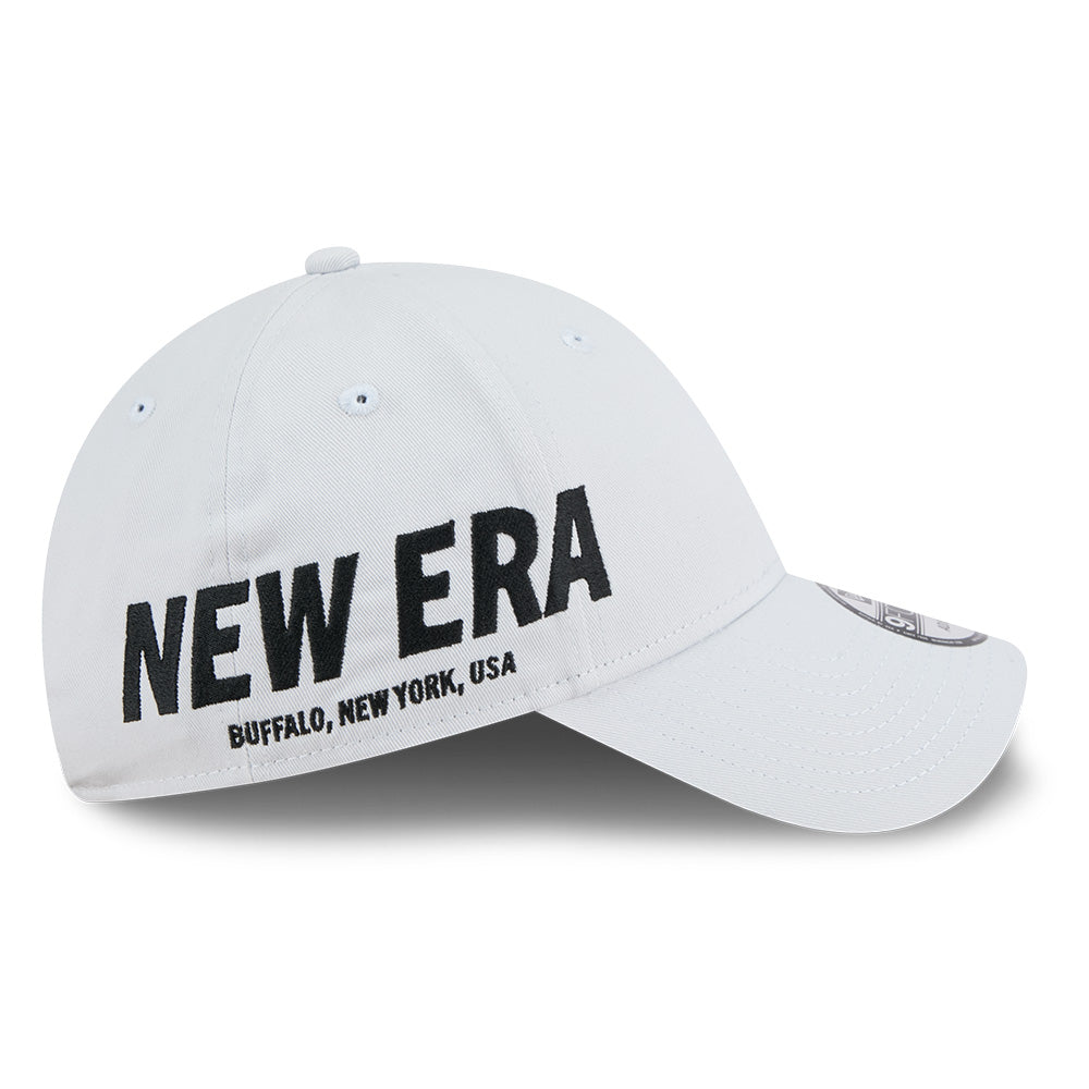 new era wordmark basic ss26 silver snow 9forty adjustable cap angle