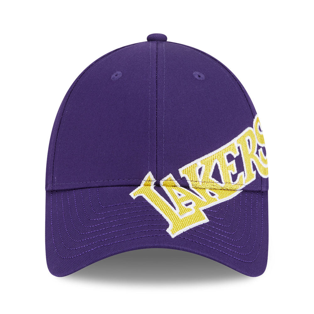 los angeles lakers mix league cross panels purple 9forty adjustable cap opposite