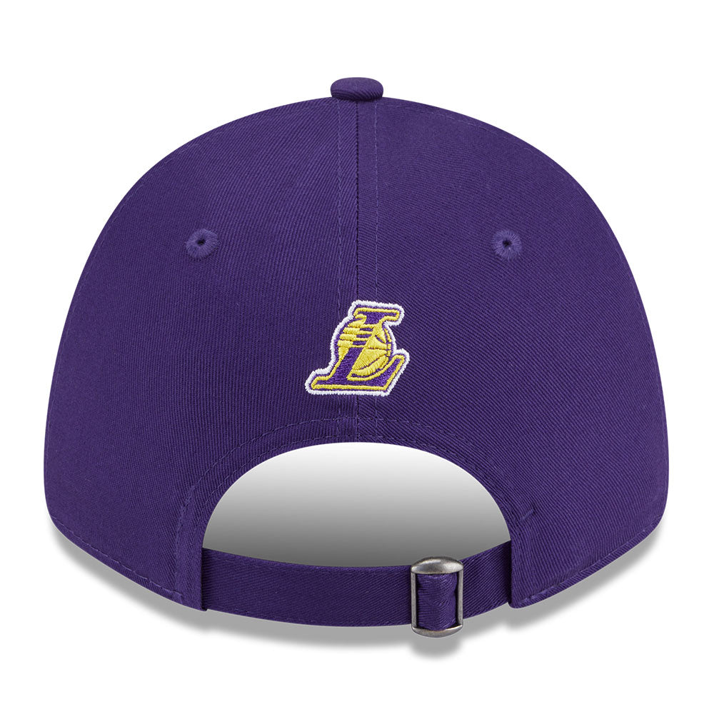 los angeles lakers mix league cross panels purple 9forty adjustable cap back angle
