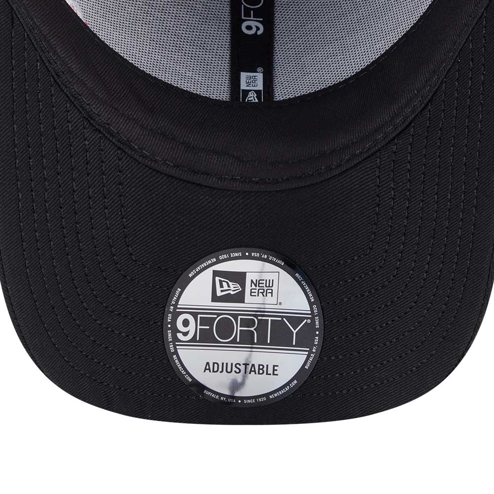 chicago bulls mix league cross panels black 9forty adjustable cap detail and color