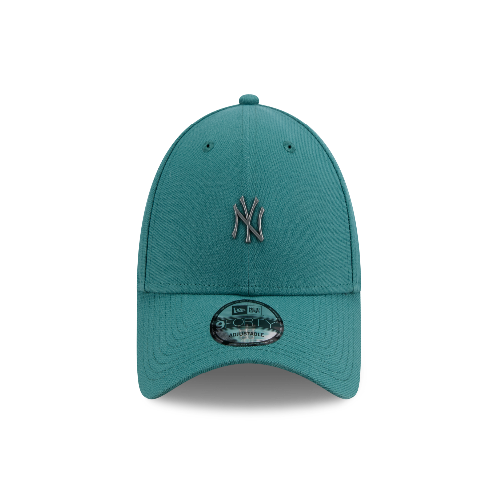 A teal New Era 201 Flex baseball cap featuring an embroidered New York Yankees logo on the front, displayed against a solid white background.