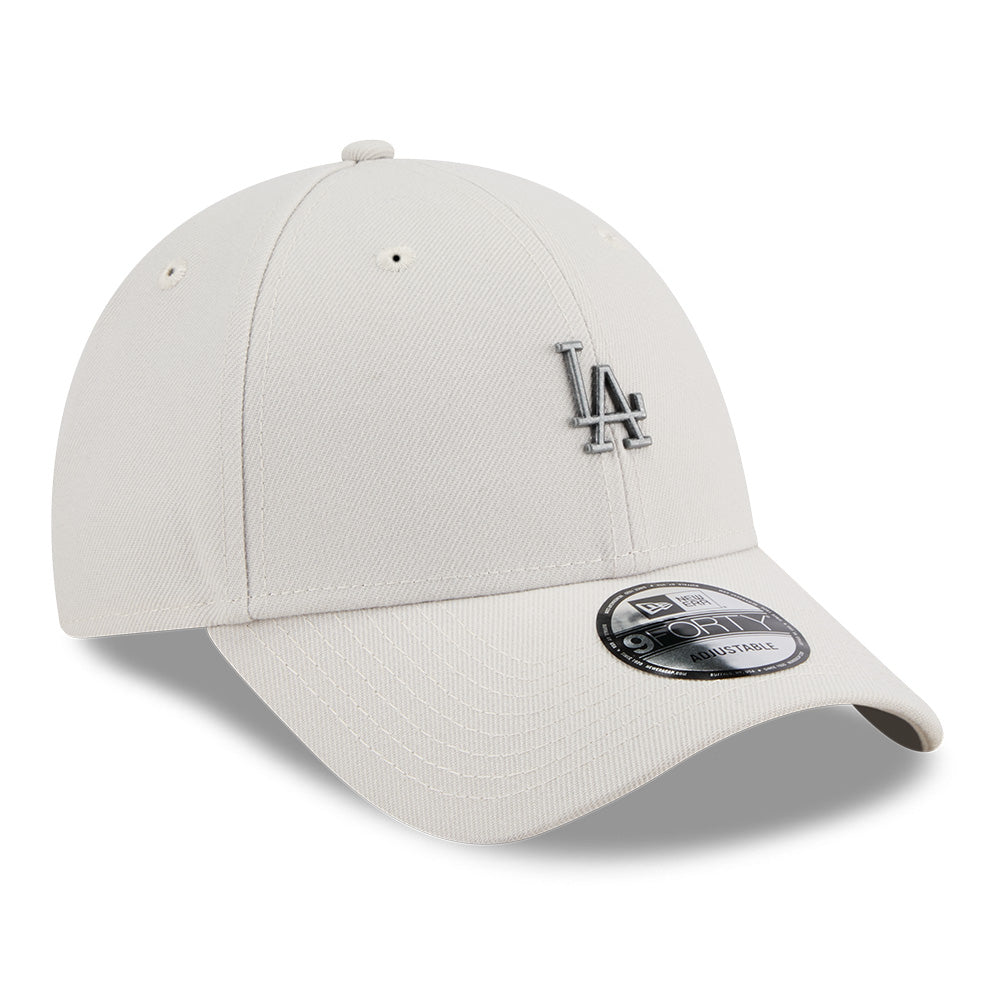 los angeles dodgers rough mini metal badge ss26 vintage stone 9forty adjustable cap logo and print