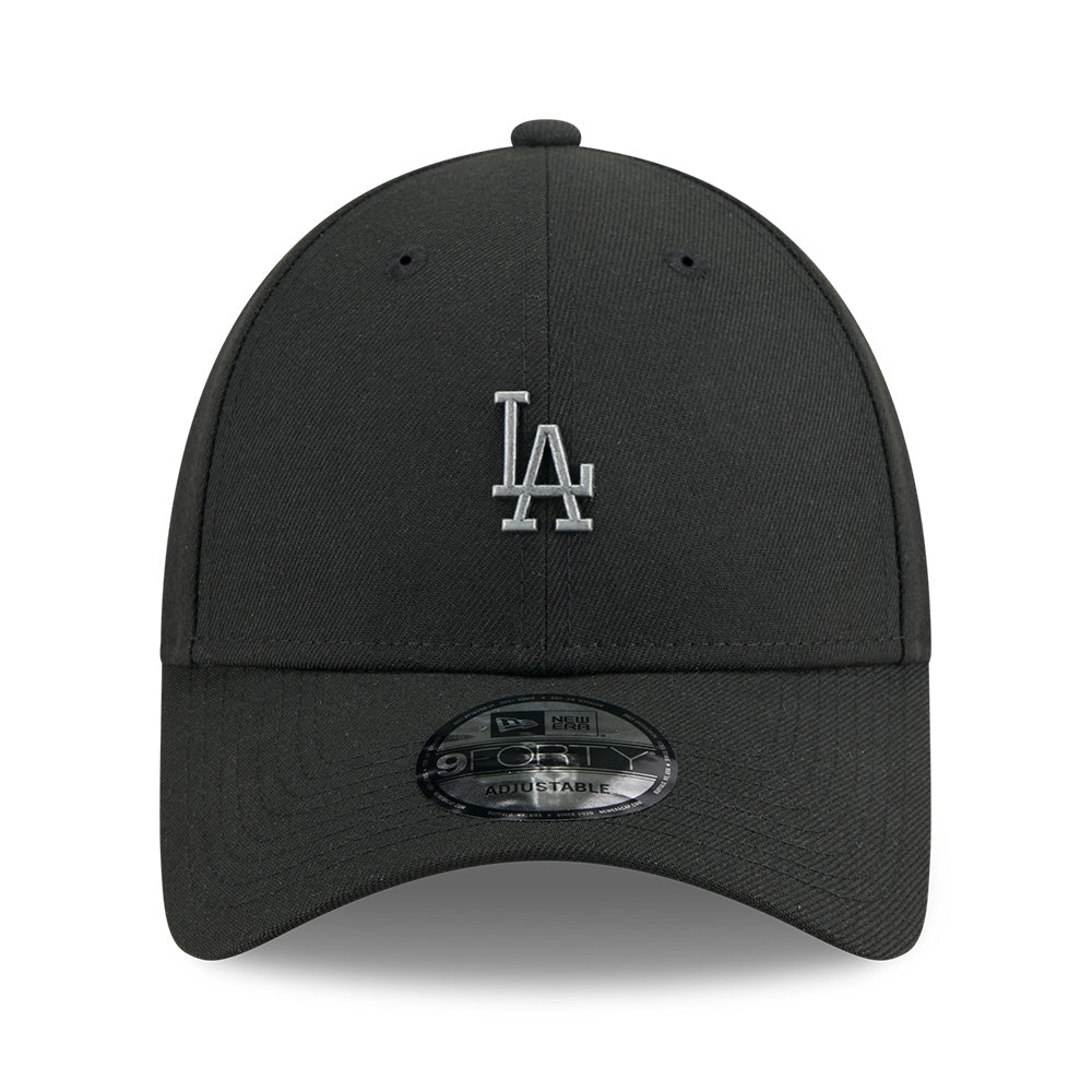 los angeles dodgers rough mini metal badge ss26 black 9forty adjustable cap opposite