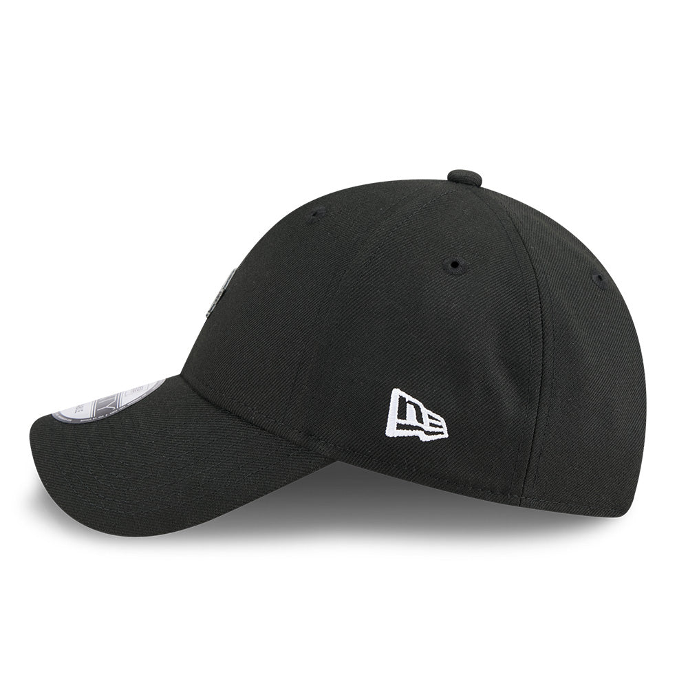 los angeles dodgers rough mini metal badge ss26 black 9forty adjustable cap side