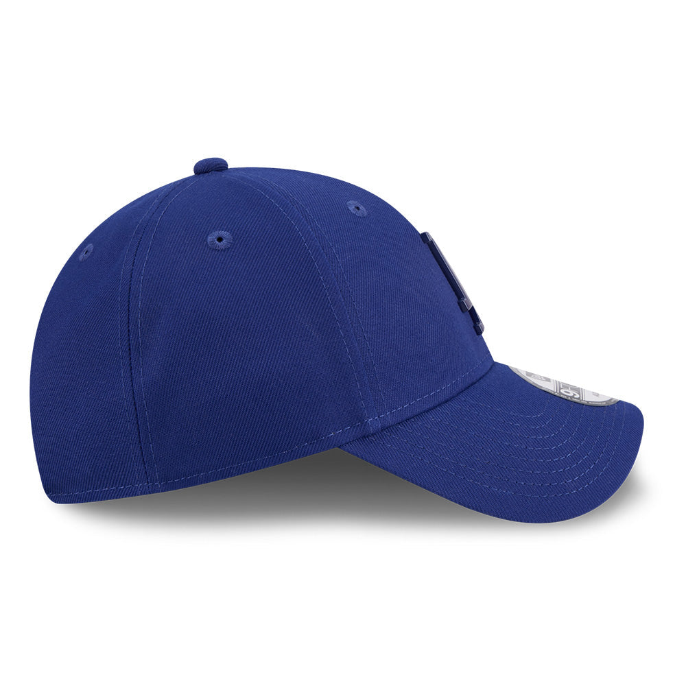 new era los angeles dodgers metal badge ss26 dark royal 9forty adjustable cap opposite side or other angle view