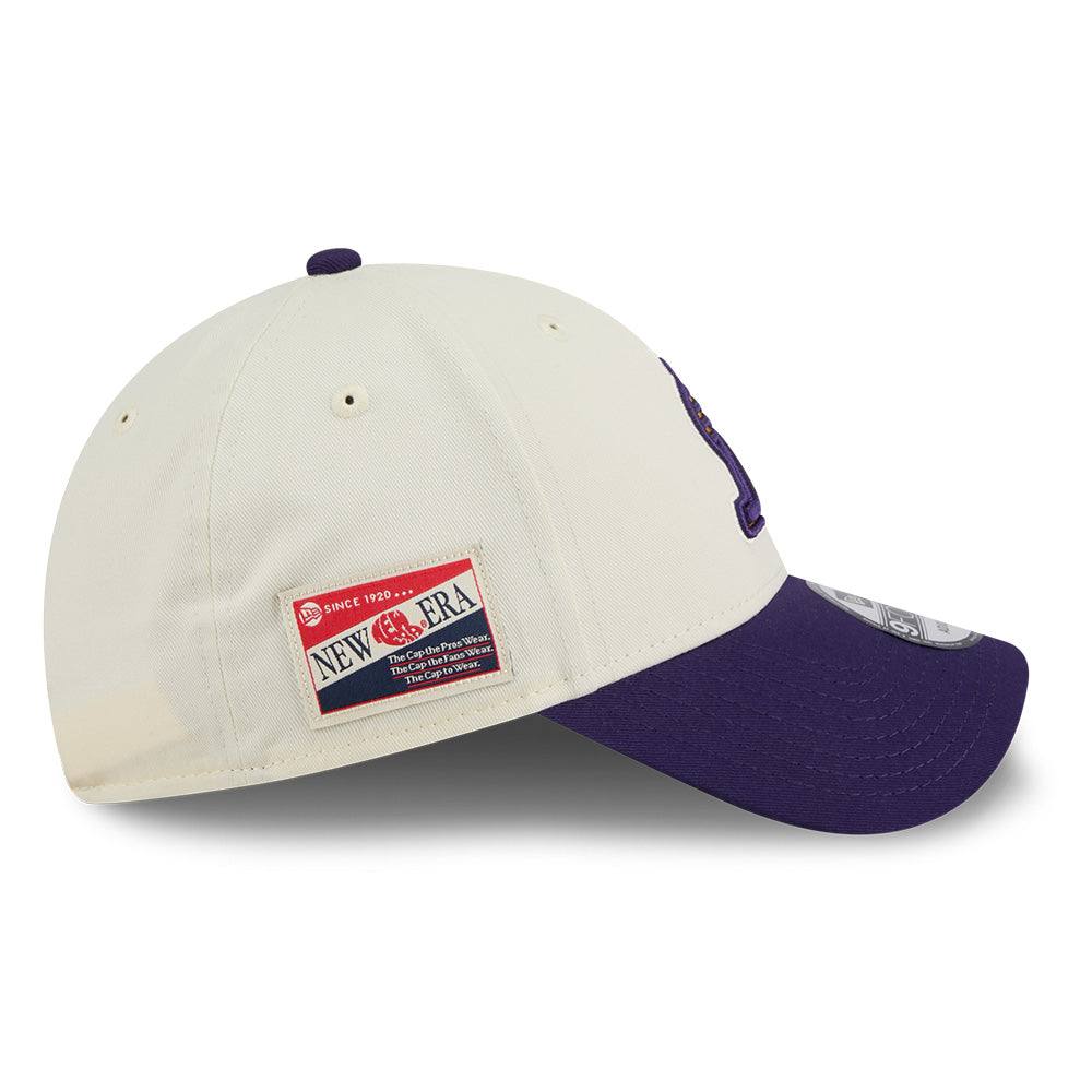 new era los angeles lakers league mix game day chrome white purple 9forty adjustable cap angle