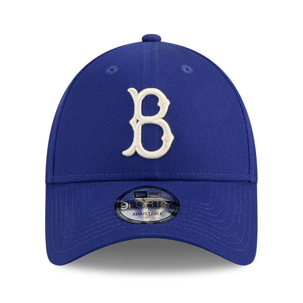 new era brooklyn dodgers league mix game day dark royal 9forty adjustable cap logo and print