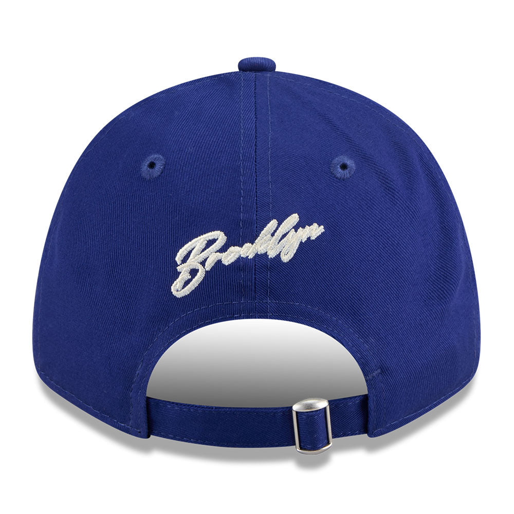 new era brooklyn dodgers league mix game day dark royal 9forty adjustable cap detail and color