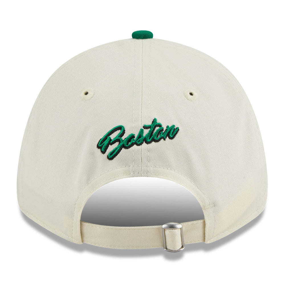 new era boston celtics league mix game day chrome white green 9forty adjustable cap opposite