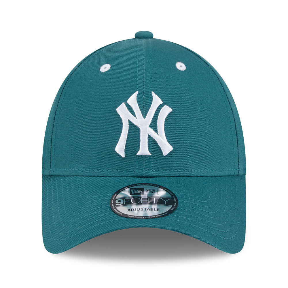 new era new york yankees color era ss26 pine needle green 9forty adjustable cap logo and print