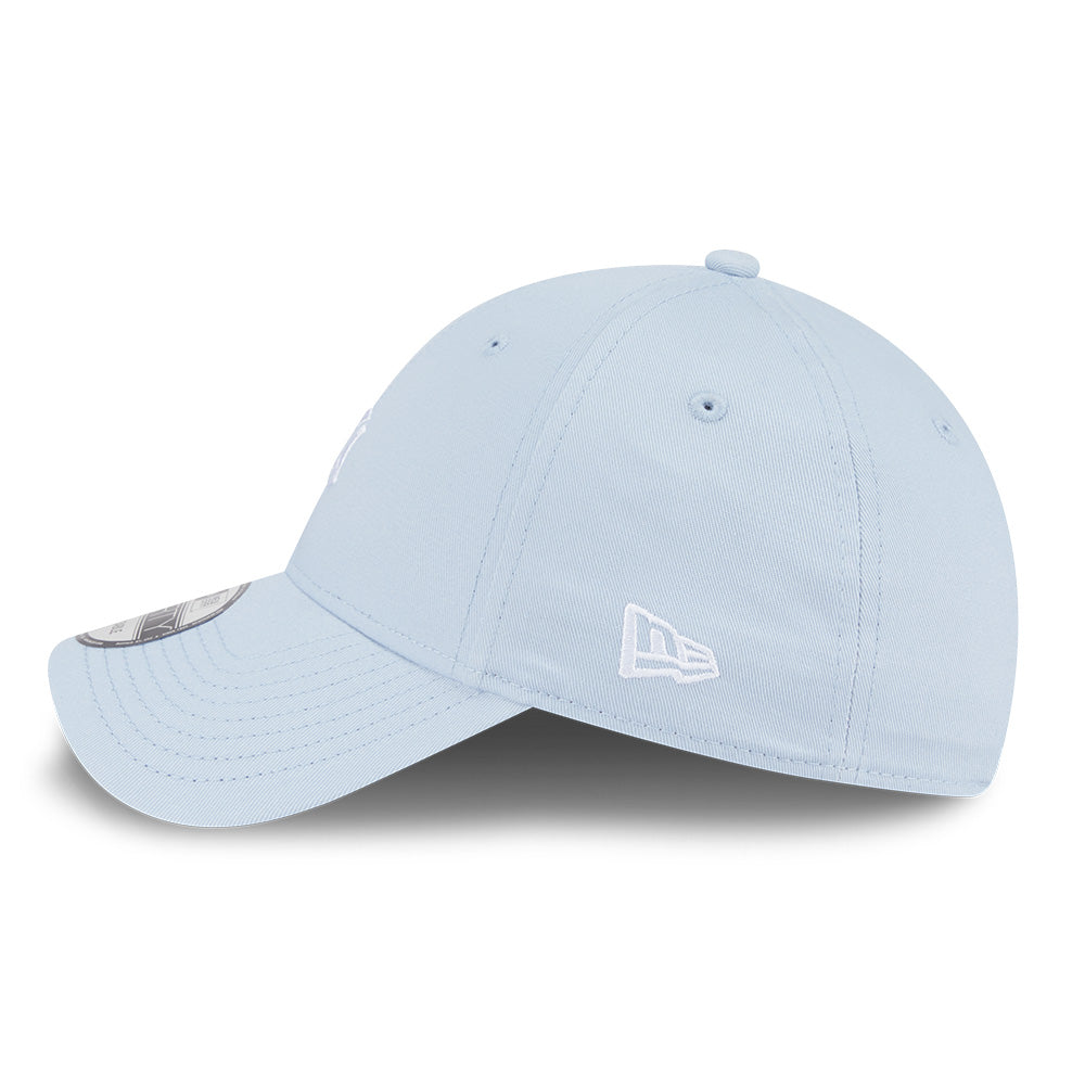 new era new york yankees mini logo color era ss26 soft blue 9forty adjustable cap side
