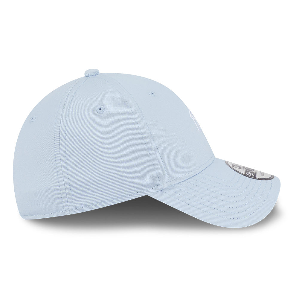 new era new york yankees mini logo color era ss26 soft blue 9forty adjustable cap opposite side or other angle view