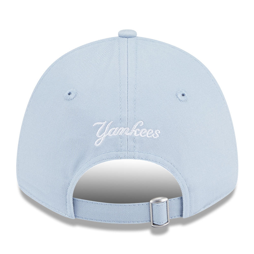 new era new york yankees mini logo color era ss26 soft blue 9forty adjustable cap angle