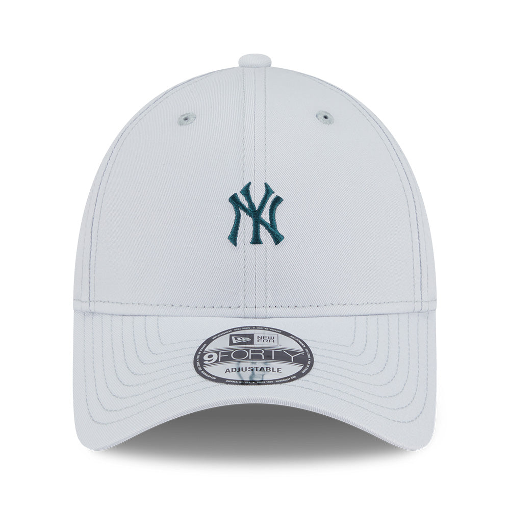 new era new york yankees mini logo color era ss26 silver snow 9forty adjustable cap opposite