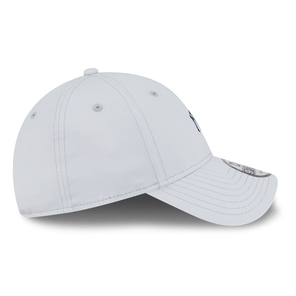 new era new york yankees mini logo color era ss26 silver snow 9forty adjustable cap opposite side or other angle view