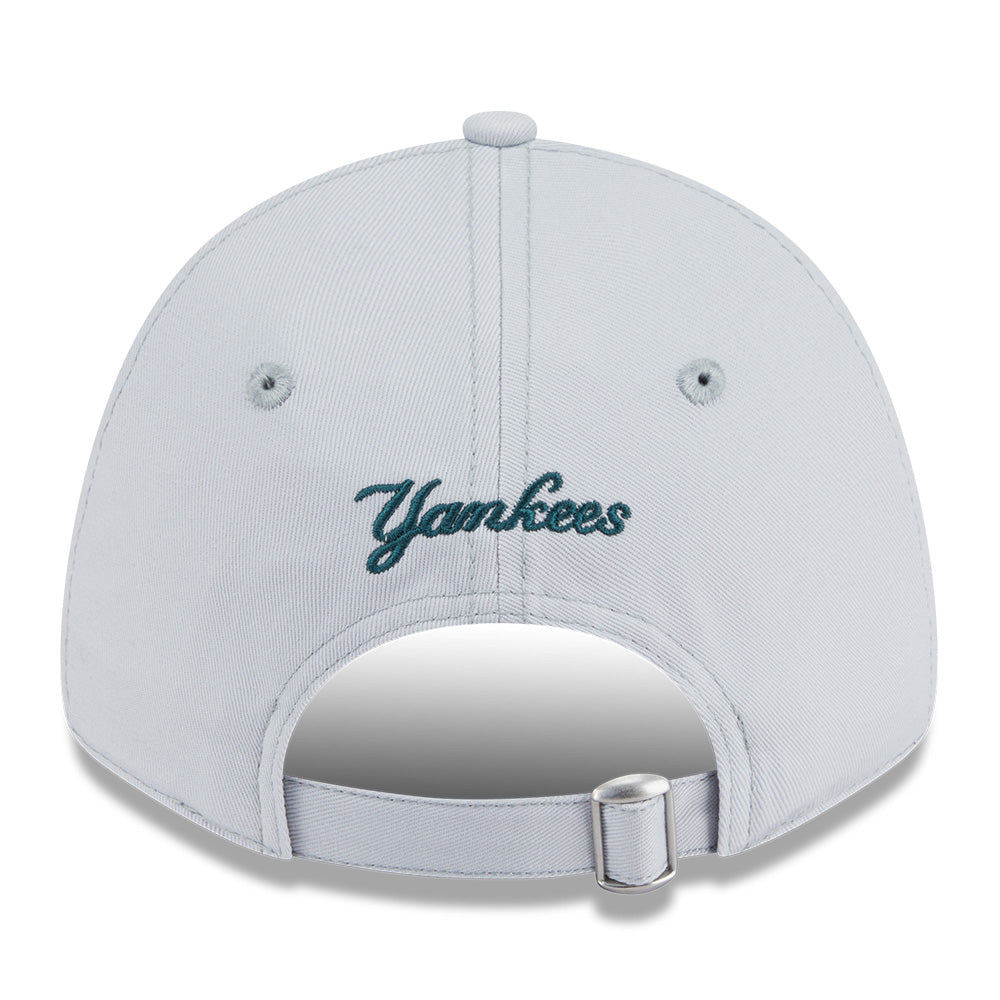 new era new york yankees mini logo color era ss26 silver snow 9forty adjustable cap angle