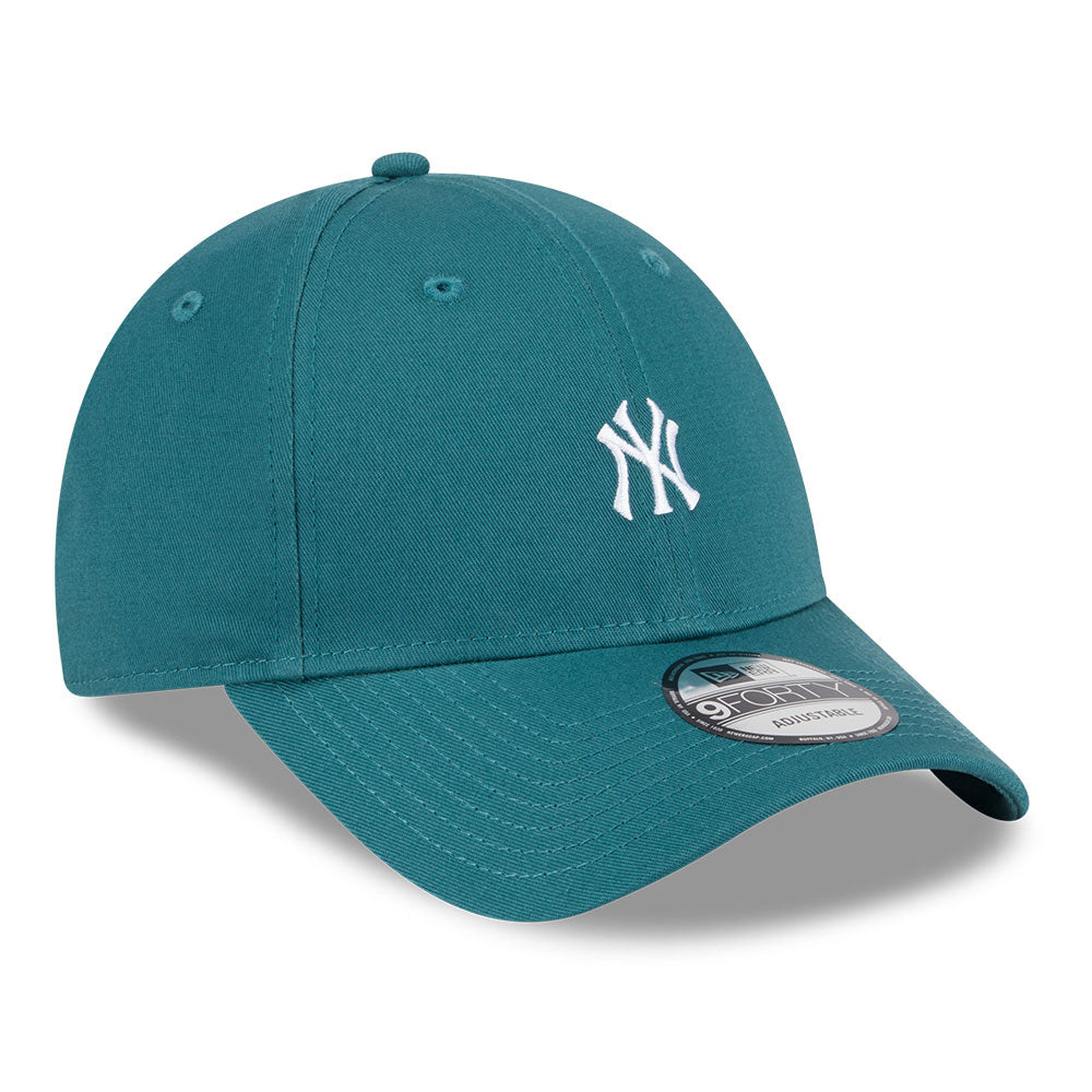 new era new york yankees mini logo color era ss26 pine needle green 9forty adjustable cap logo and print