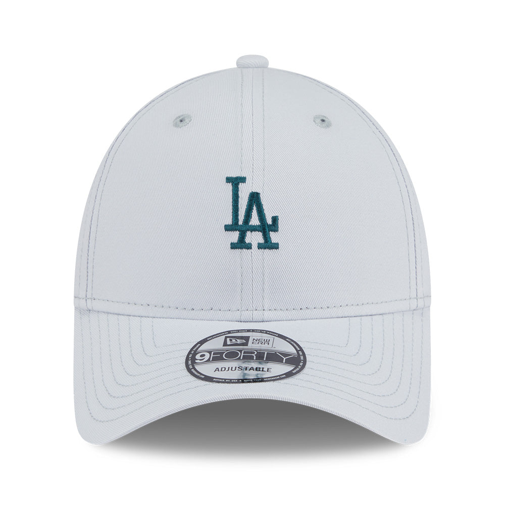 new era los angeles dodgers mini logo color era ss26 silver snow 9forty adjustable cap opposite
