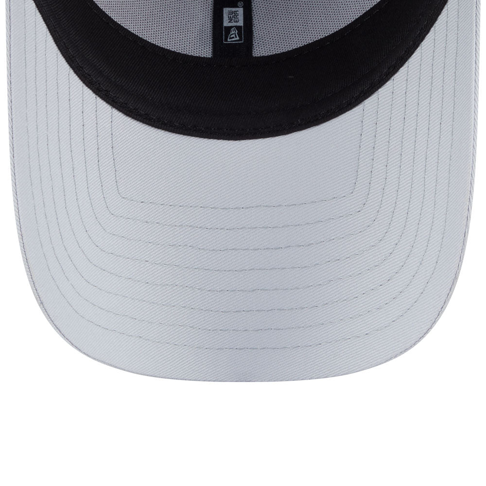 new era los angeles dodgers mini logo color era ss26 silver snow 9forty adjustable cap detail and color