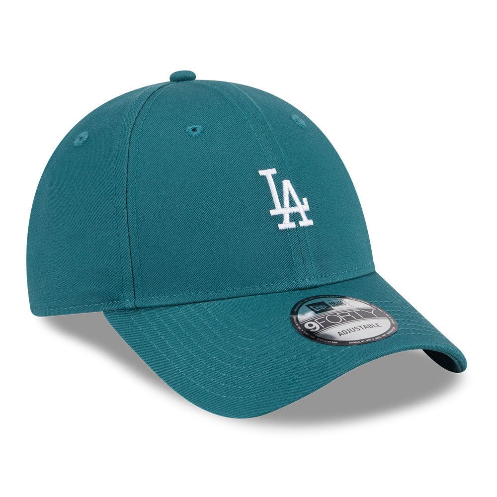 new era los angeles dodgers mini logo color era ss26 pine needle green 9forty adjustable cap logo and print