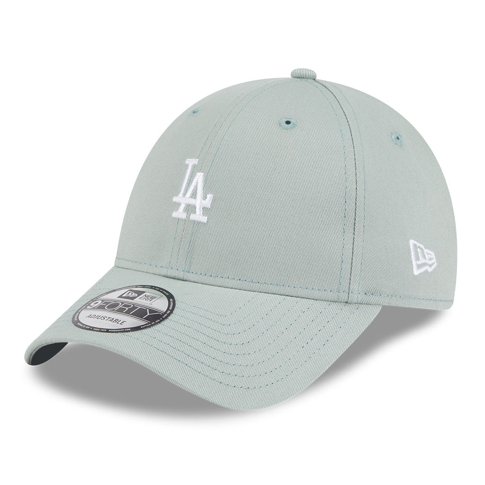 los angeles dodgers mini logo color era ss26 everest green 9forty adjustable cap logo and print