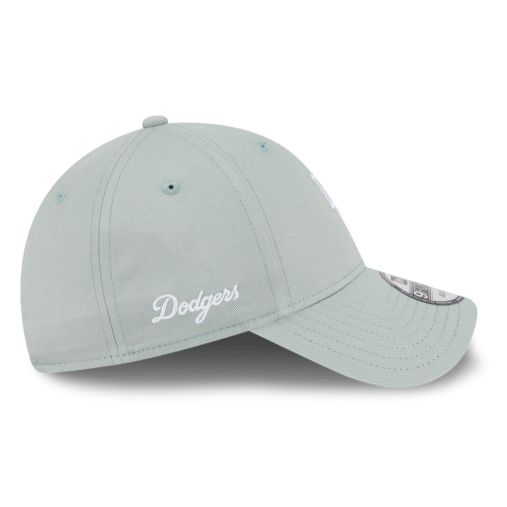 los angeles dodgers mini logo color era ss26 everest green 9forty adjustable cap other side