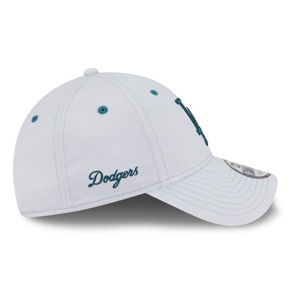new era los angeles dodgers color era ss26 silver snow 9forty adjustable cap side