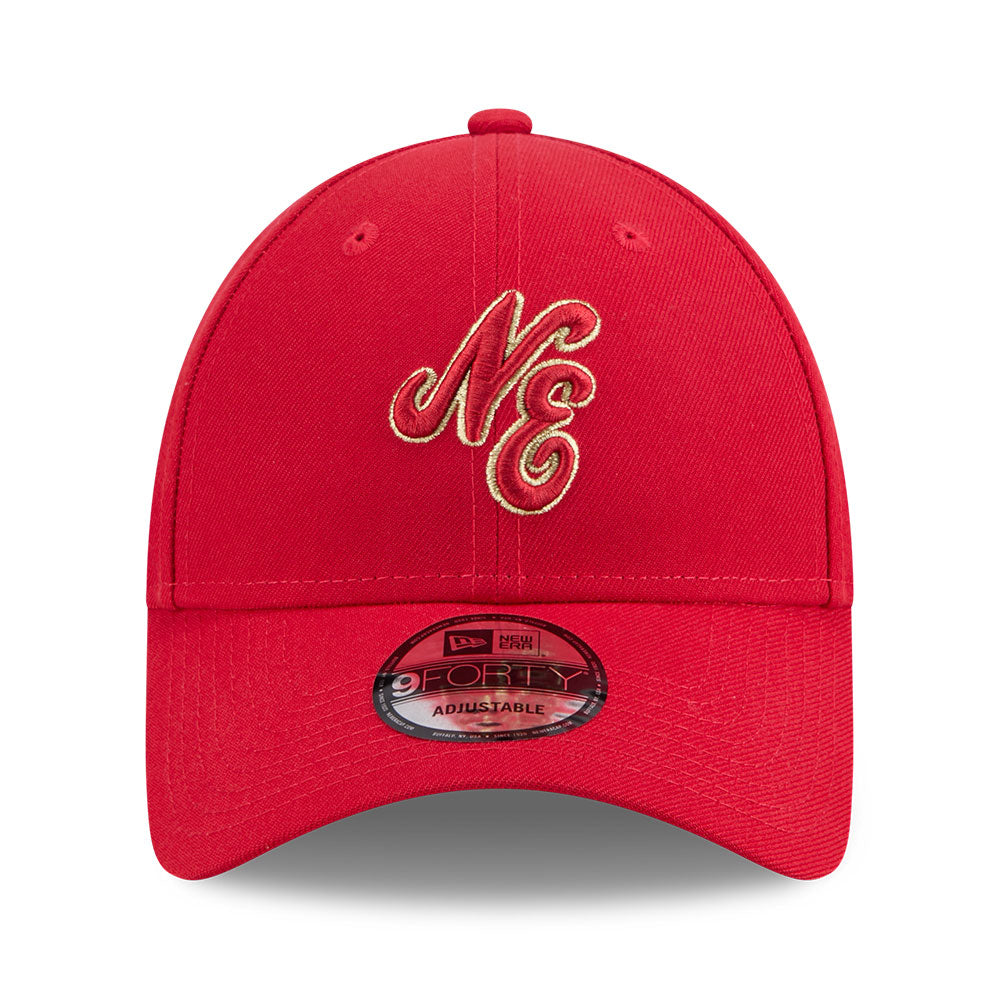 script cny red pack ss26 scarlet 9forty adjustable cap logo and print