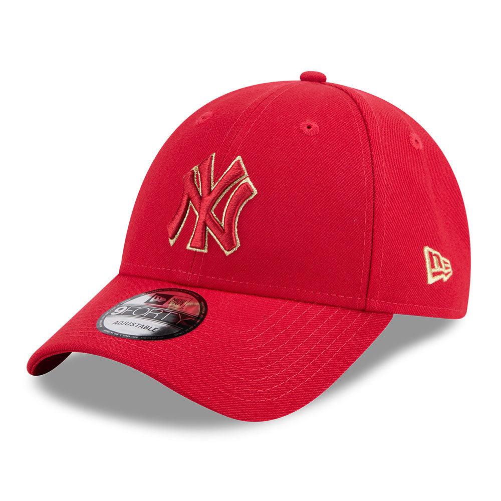 new york yankees cny red pack ss26 scarlet 9forty adjustable cap logo and print