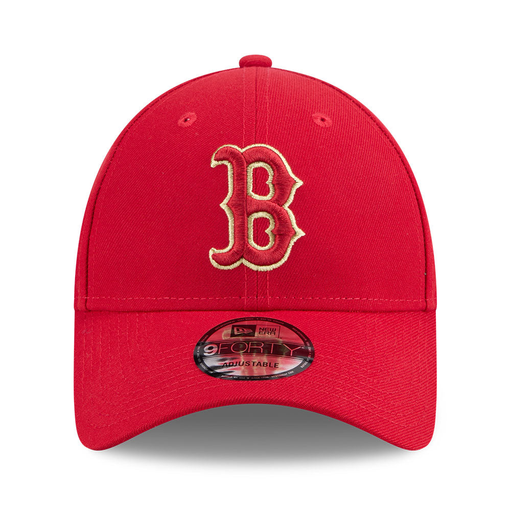 boston red sox cny red pack ss26 scarlet 9forty adjustable cap logo and print