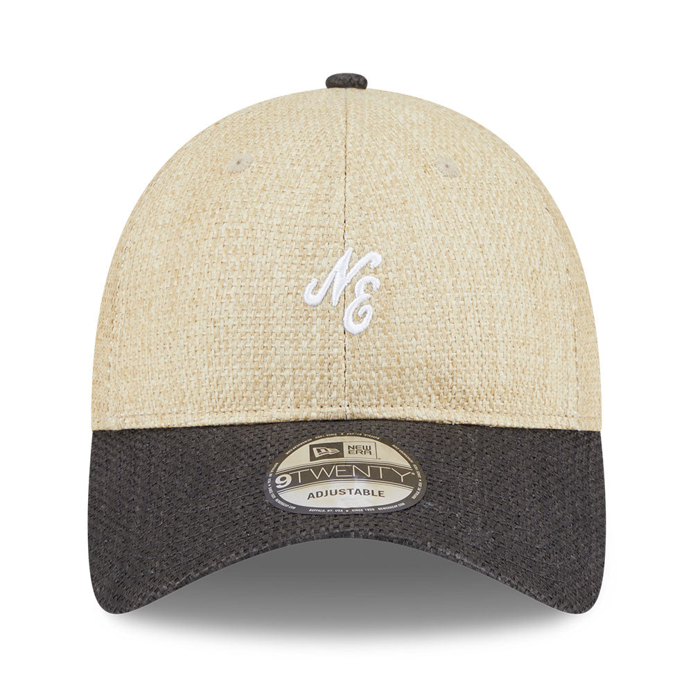 New Era Raffia Stone Black 9TWENTY Adjustable Cap