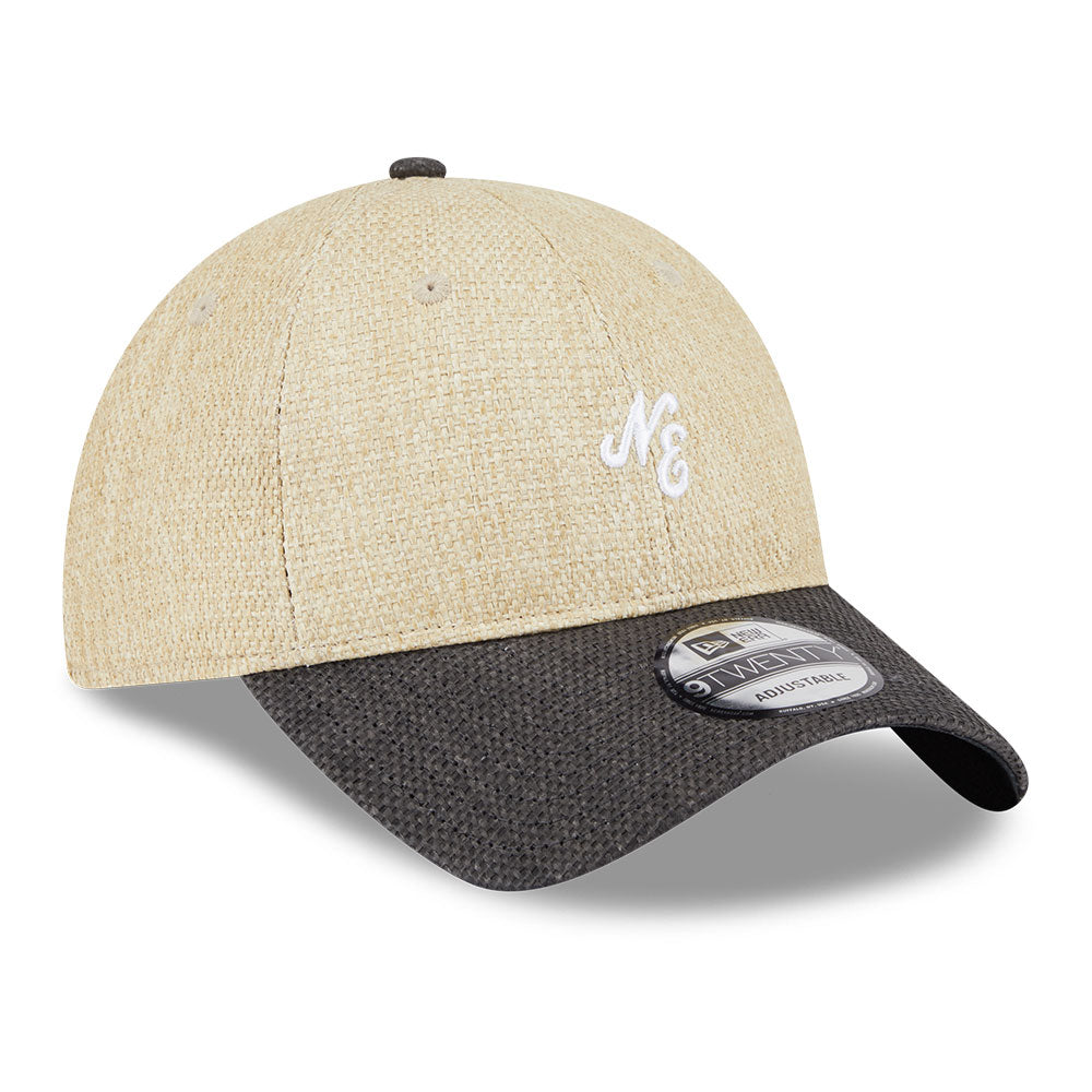 New Era Raffia Stone Black 9TWENTY Adjustable Cap