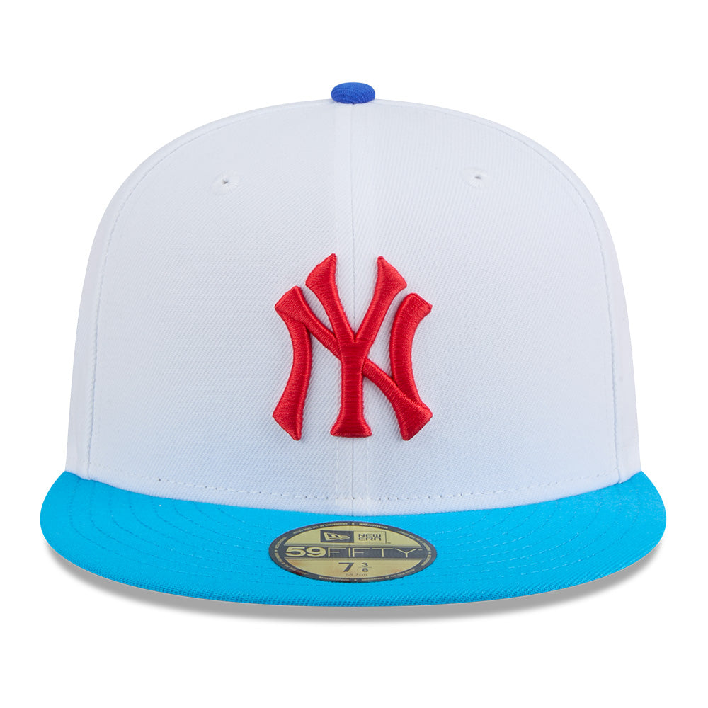 new era new york yankees 5950 pack ramune white 59fifty fitted cap logo and print