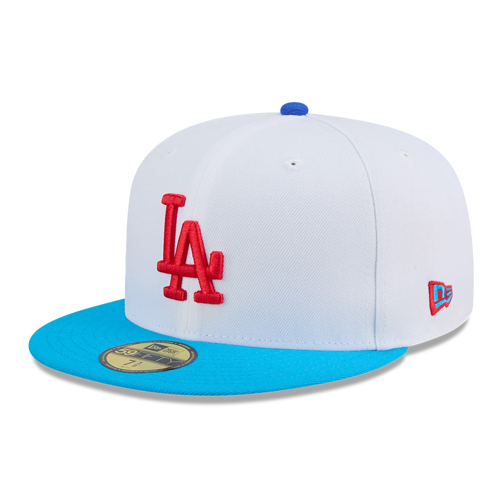 new era los angeles dodgers 5950 pack ramune white 59fifty fitted cap side