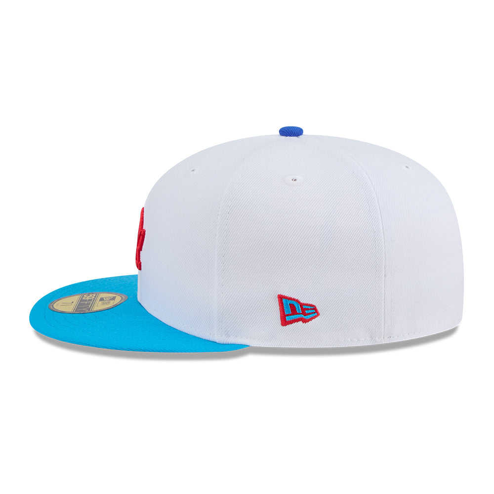 new era los angeles dodgers 5950 pack ramune white 59fifty fitted cap opposite side or other angle view