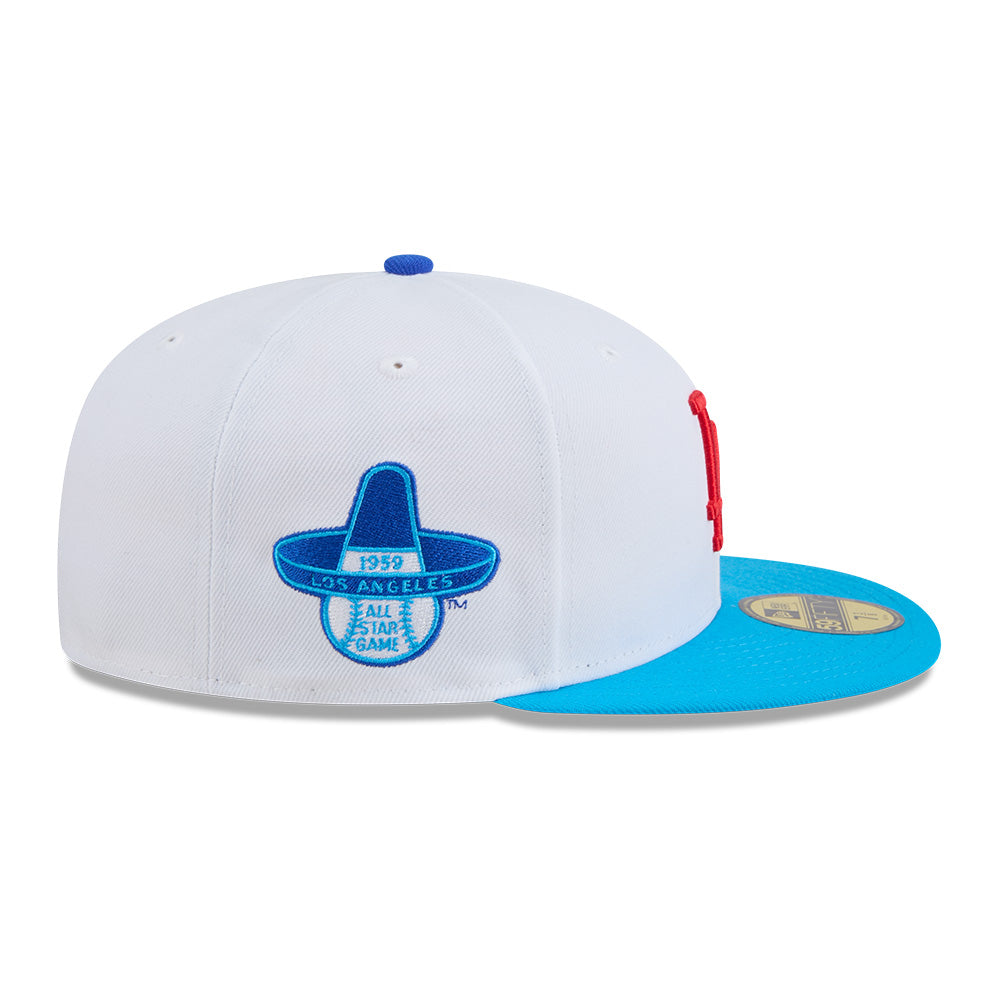 new era los angeles dodgers 5950 pack ramune white 59fifty fitted cap angle
