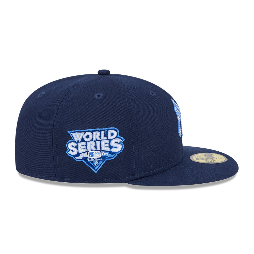 new era new york yankees 5950 pack neon glow oceanside blue 59fifty fitted cap angle