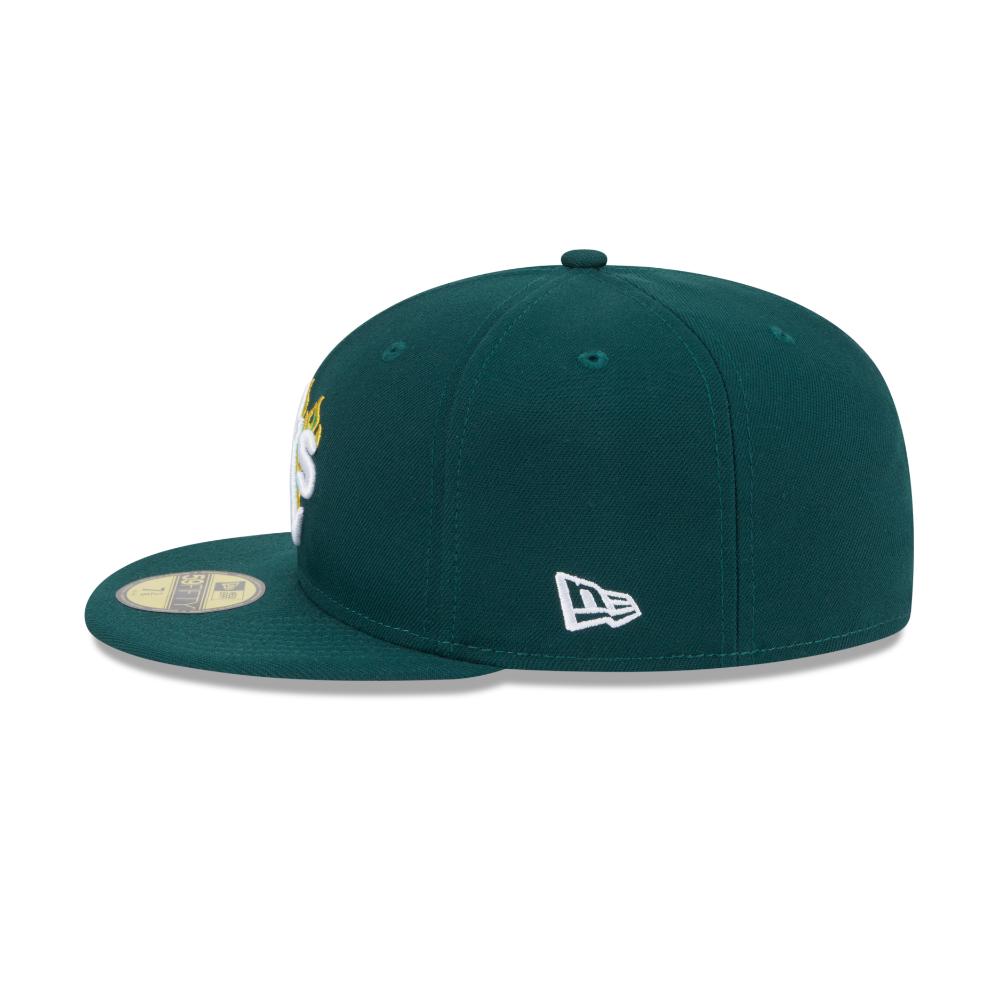 Green baseball cap with New Era logo on a white background
