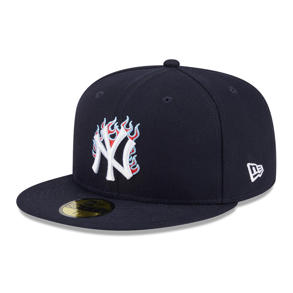 new era new york yankees 5950 pack fire navy 59fifty fitted cap side