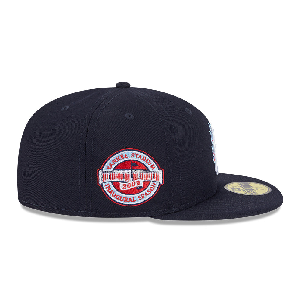 new era new york yankees 5950 pack fire navy 59fifty fitted cap angle
