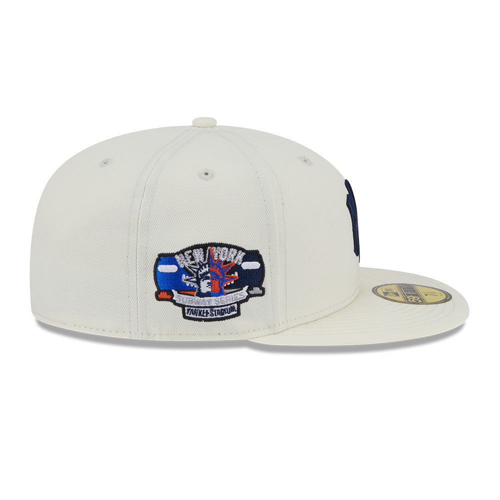 new york yankees 5950 pack city series chrome white 59fifty fitted cap back angle