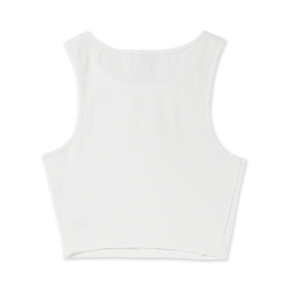 Script Jelly Pack SS26 White Women Tank Top