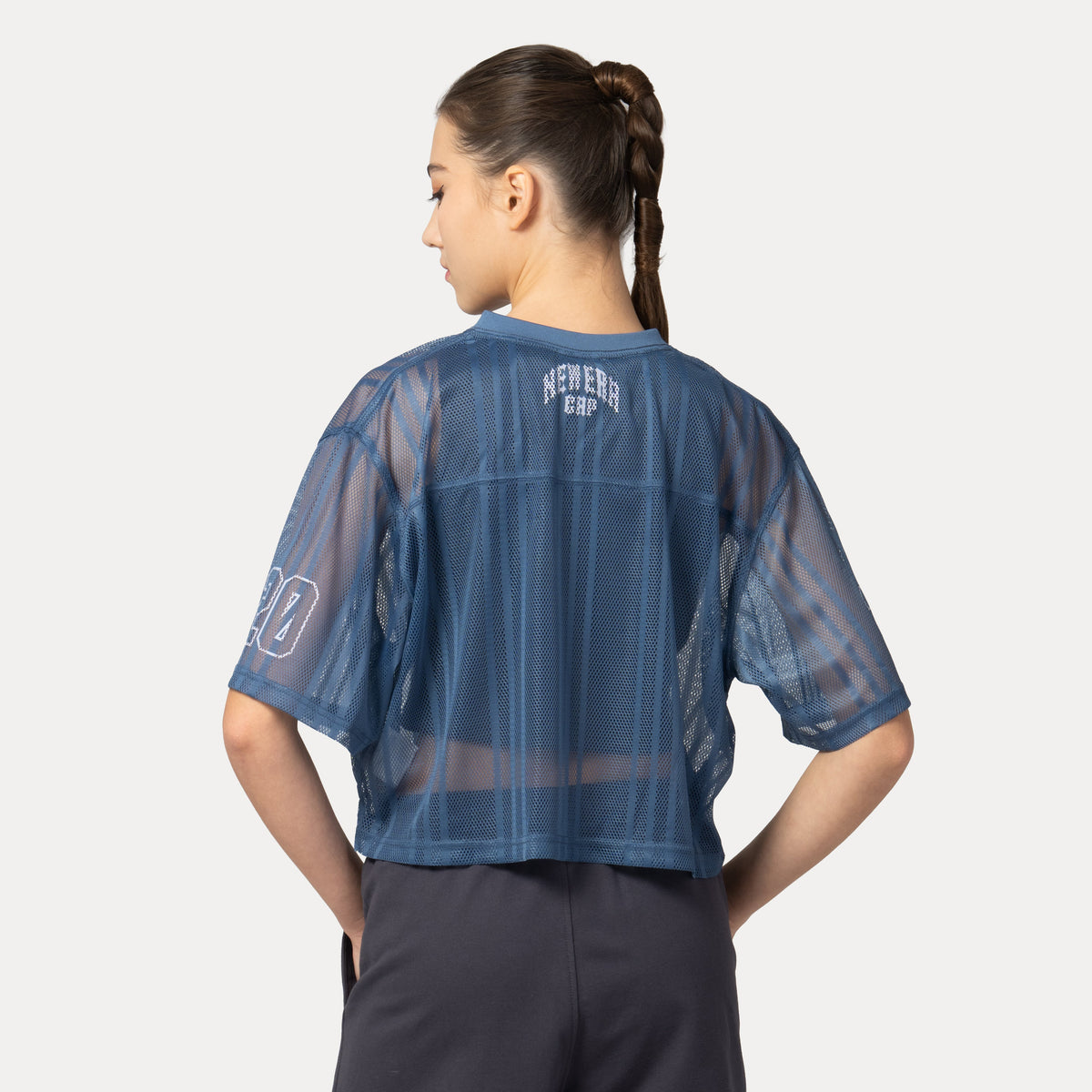 1920 Wordmark Street Archived Oceanside Blue Women Crop American Football Jersey