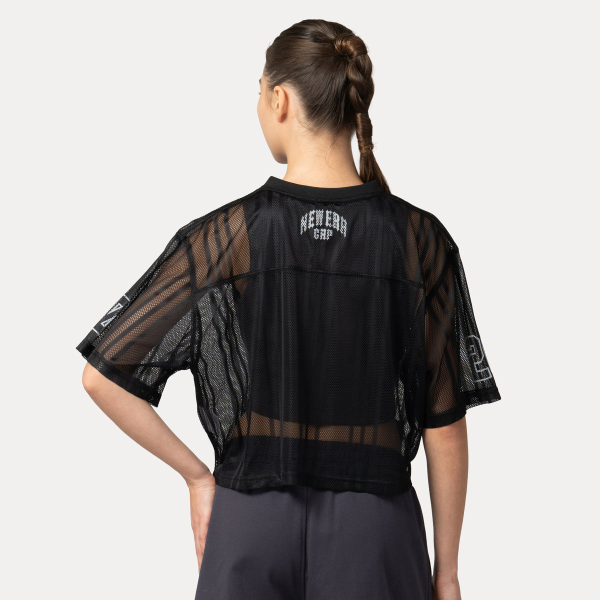 1920 Wordmark Street Archived Black Women Crop American Football Jersey