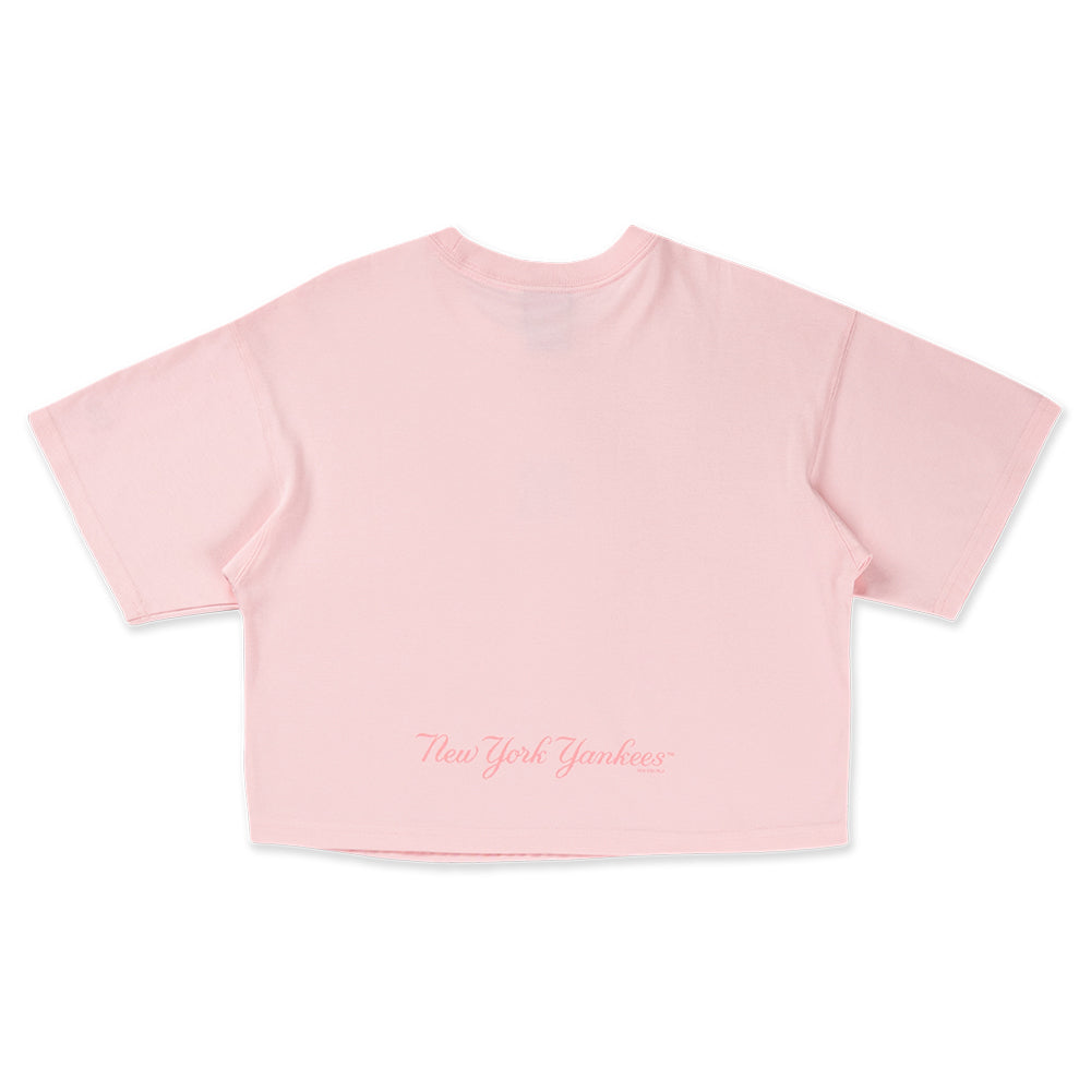 New York Yankees Jelly Pack SS26 Pink Women Short Sleeve Boxy T-Shirt