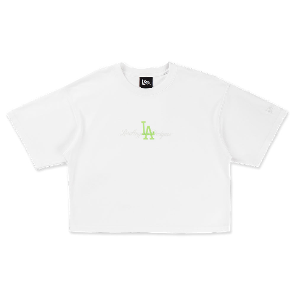 Los Angeles Dodgers Jelly Pack SS26 White Women Short Sleeve Boxy T-Shirt