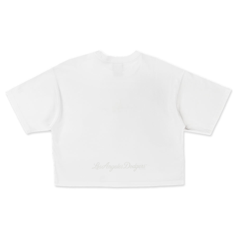Los Angeles Dodgers Jelly Pack SS26 White Women Short Sleeve Boxy T-Shirt