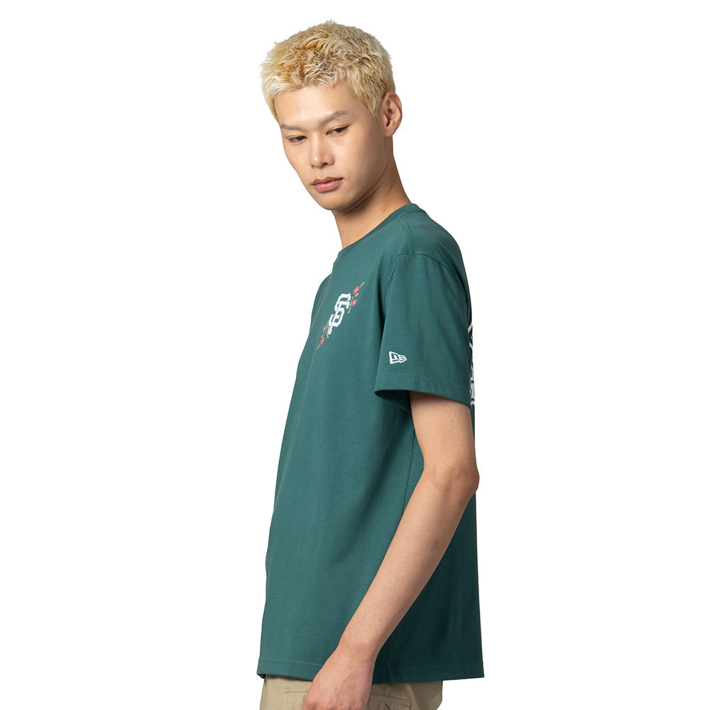 new york yankees 5950 pack garden pine needle green collera short sleeve t shirt with print